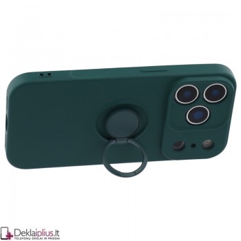 Guminis dėklas su žiedu - žalias (Apple Iphone 17 Pro Max/18 Pro Max) Guminis dėklas su žiedu - žalias (Apple Iphone 17 Pro Max/18 Pro Max)